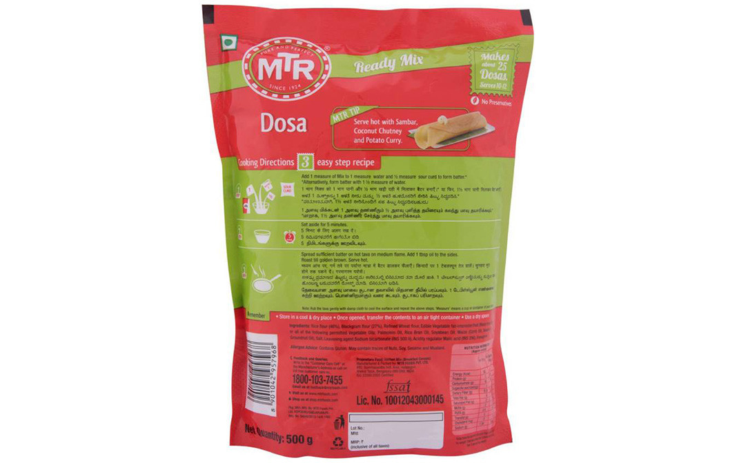 MTR Dosa    Pack  500 grams